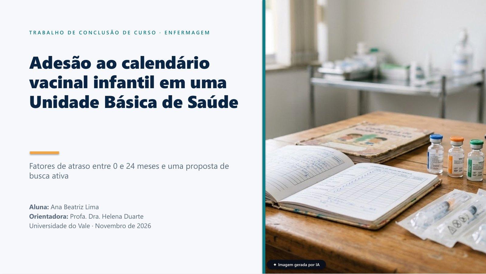 Capa do modelo Defesa de TCC