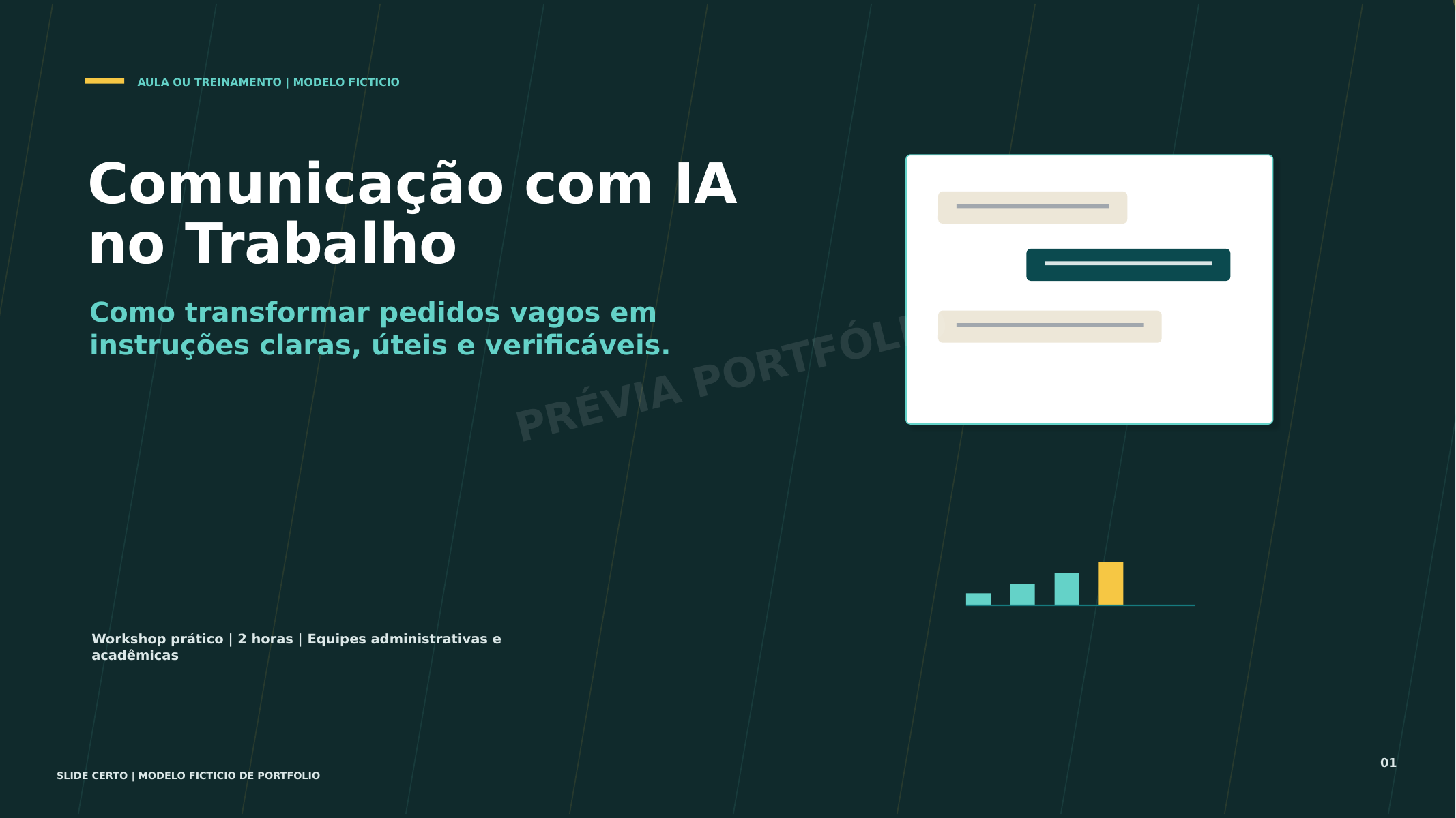 Capa do modelo Aula ou Treinamento