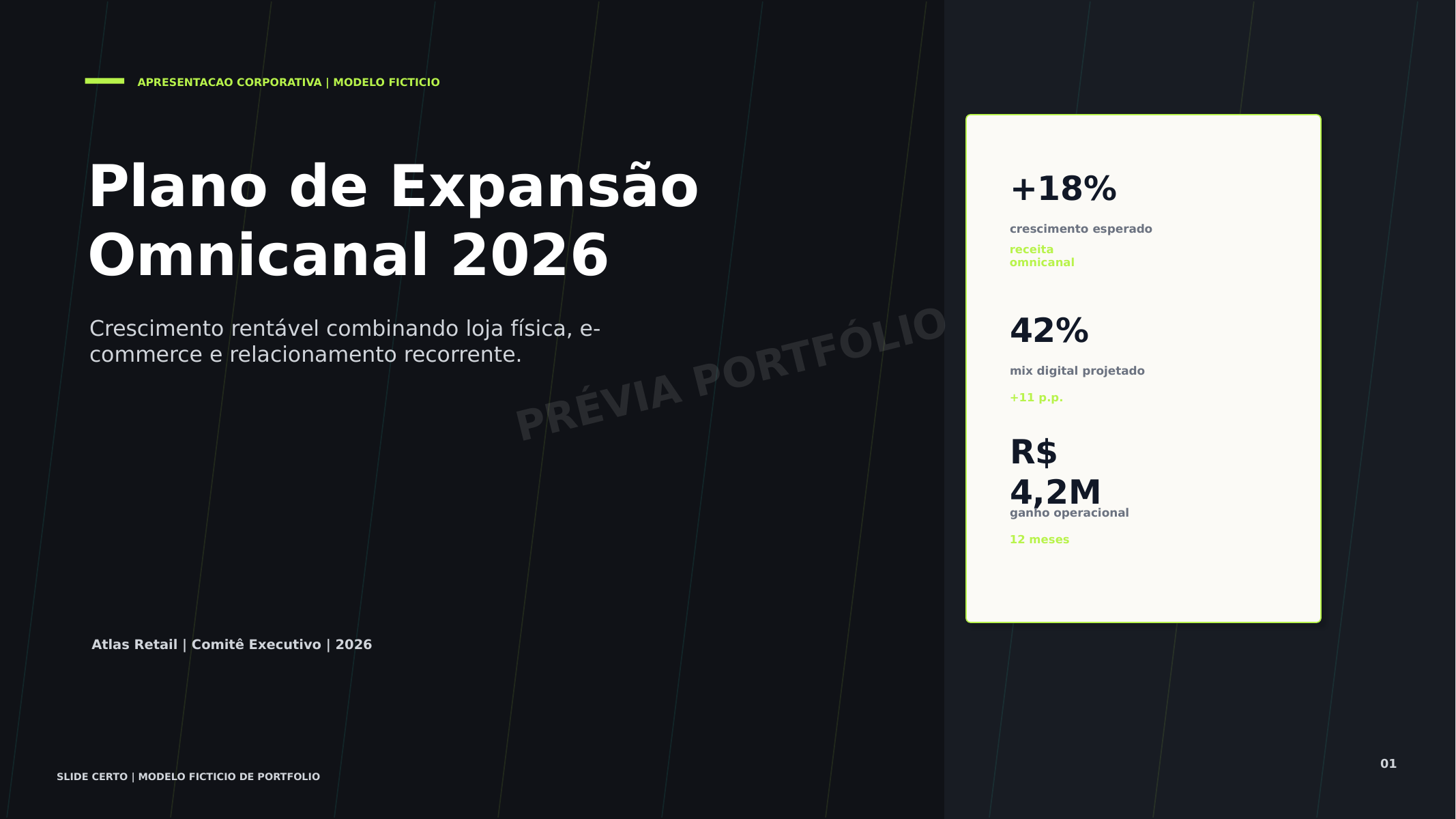 Capa do modelo Apresentação Corporativa